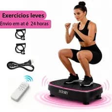 Plataforma Vibratória Academia em Casa Queima De Gordura Fitness Compacta Dupla Tensão