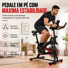 Bicicleta Ergométrica Rica Pro Mecânica - Sistema Comfort Motion e Monitoramento Cardíaco Tamanho Grande