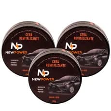 (3 UNI) Pasta Revitalizadora para plastico 120g Hidrata e restaura a cor original Repele água poeira J008