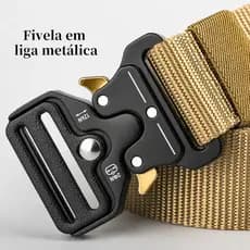 Cinto Masculino NylonTático de Liberação Rápida Resistente Fivela Metal Ajustável Durável Versátil