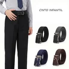 Cinto Infantil Automático Sem Dentes Náilon Resistente Ajustável Unissex Diário Casual Versátil