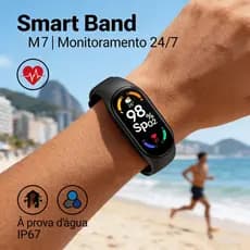 Pulseira Inteligente M7 Bluetooth Relógios Esportivos Smartband Prova D'água IP67 Compatível Android iOS