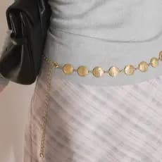 Corrente de Cintura Country Ajustável Links De Metal Versátil de Moda Feminina Importado Tendência
