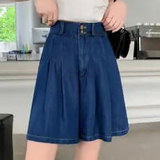 Real Shot Tencel Jeans feminino verão Ultra-fino cintura alta verão gelo seda solta em linha reta perna larga Shorts de