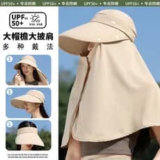 Chapéu de verão feminino capa de seda gelo rosto chapéu de sol Anti-ultravioleta chapéu de sol ao ar livre pescoço prote