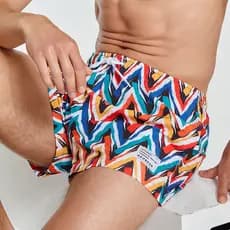 Seobean Shorts de praia masculinos com estampa exclusiva, calças soltas para casa, shorts casuais da moda masculina, sho