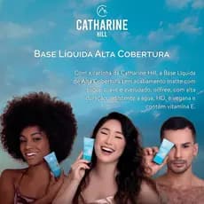 Base Líquida Alta Cobertura Catharine Hill Efeito Natural Longa Duração