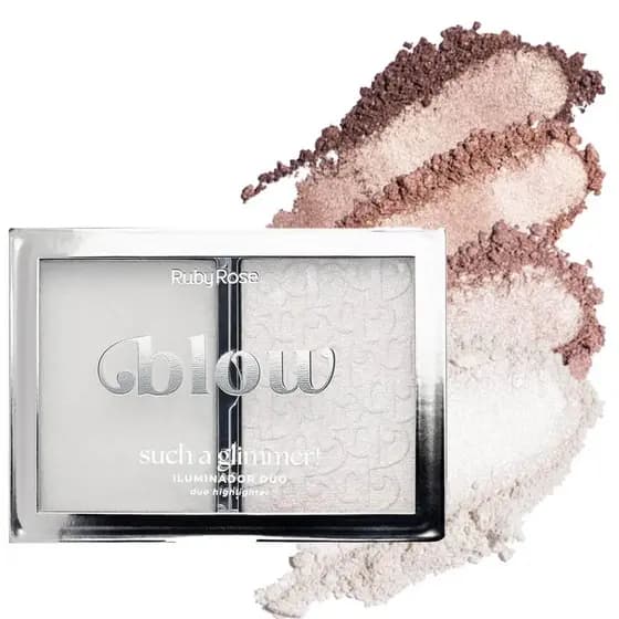 Iluminador Duo Such A Glimmer Blow Ruby Rose Facial Brilho Radiante