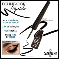 Delineador Líquido Catharine Hill Preto | Alta Pigmentação Longa Duração