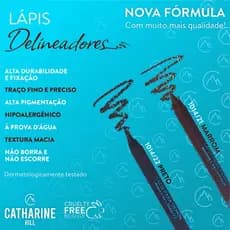 Lápis Delineador para Olhos Catharine Hill Alta Pigmentação Longa Duração