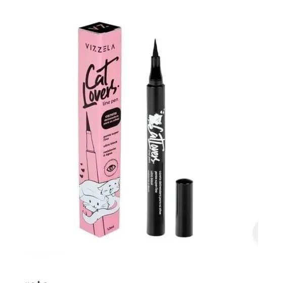 Caneta Delineadora Cat Lovers Vizzela Preto Ultra Black Longa Duração à Prova D'Água