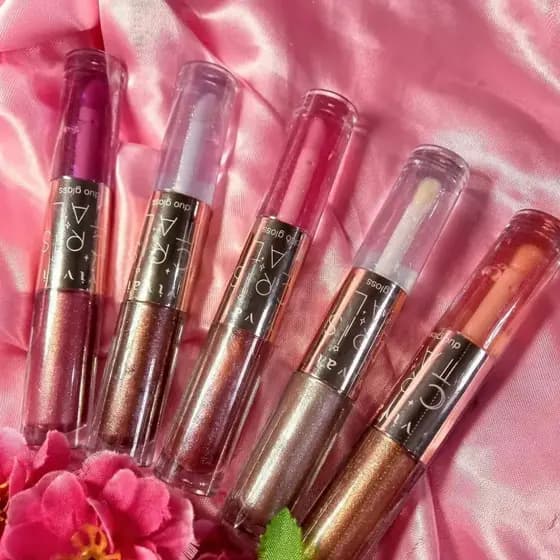 Duo Gloss Cristal Vivai 2 em 1 Lip Gloss Brilho Intenso Hidratante