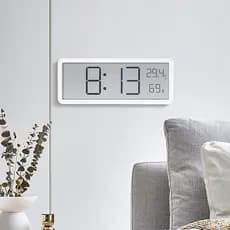 INS simples relógio de tela grande sala estar relógio parede temperatura umidade criativo moderno pode pendurar pode sup