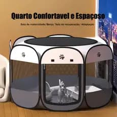 Casa Portátil para Pet Grande Espaçosa | Montagem Rápida, Dobrável e Prática para Uso Doméstico