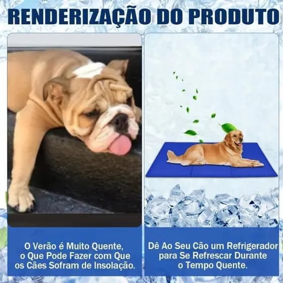 Almofada resfriante anti‑calor ideal para verão, compatível com cachorros e gatos