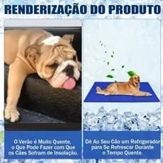 Almofada resfriante anti‑calor ideal para verão, compatível com cachorros e gatos
