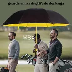 Guarda Chuva Automático Reforçado 8 Varetas Fibra Vidro Resistente Tempestade