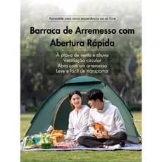Barraca Automática Pop Up 2-3 Pessoas Impermeável Resistente Ao Vento E Chuva Para Camping