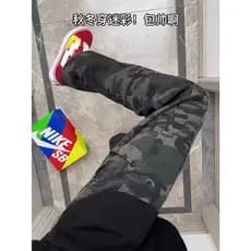 Americano Retro cleanfit camuflagem geral Jeans masculino primavera outono novo estilo mais magro olhar em linha reta so