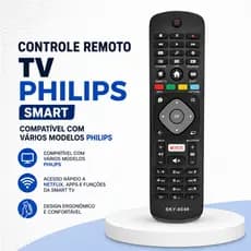 Controle Remoto Philips para TVs Smart com Botão Netflix