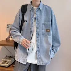 Meninos lavado Denim camisa de manga comprida primavera outono jaqueta juventude de alta qualidade roupas superiores lap