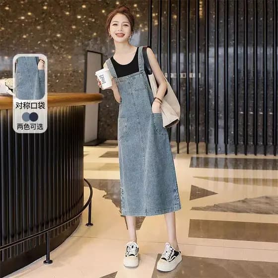 Estilo ocidental Denim cinta saia feminina de comprimento médio verão novo estilo versão coreana cobrindo carne mais mag