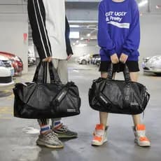 Nova moda carta Casual couro do plutônio grande capacidade viagem de negócios mochila saco de curta distância leve mascu