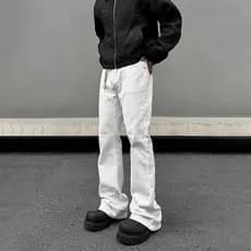 High street street street Wear Machete Micro-Lap Jeans masculino primavera outono novo estilo estilo americano em linha