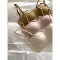 < Meet Like <Meninas roupa interior sem costura estilo fino tubo de uma peça superior sem anel de aço reunindo sutiã Ant