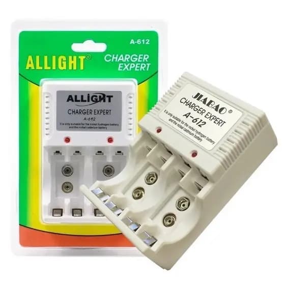 Carregador De Pilha Aa Aaa Bateria 9v Recarregável Bivolt