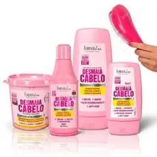 Kit Desmaia Cabelo Forever Liss (4 Itens)+Escova de Cabelo