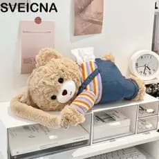 Boneca De Cabide De Tecido De Carro SVEICNA , Saco Veículo De Urso De Pelúcia Animal Macio E Fofo , Vazio