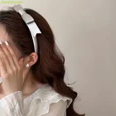 JENNIFERDZBF Faixa De Cabeça Com Laço , Cabelo De Balé Antiderrapante De Cetim Feminina Fina De Plástico