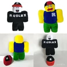 Brinquedo de Pelúcia Roblox Macio e Abraçável com Chapéu Removível, Boneco Adorável para o Natal