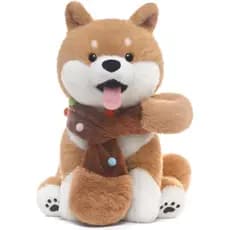 Adorável Bicho De Pelúcia Grande Shiba Inu , Marrom De 13.3', Macio E Mole , Amantes De Animais De Cachorro Kawaii , Bri