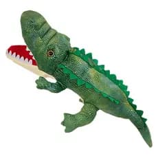Simulação animais anfíbios crocodilo lagarto mão fantoche brinquedo de pelúcia boca móvel interação pai-filho barriga