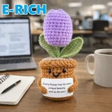 ERICH1 Tecelagem De Decorações Com Tema De Amor , Produto Acabado , Ornamento De Tulipa Artificial Tricotado À Mão
