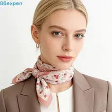 EXPEN1 Lenço Quadrado De Algodão , Faixa De Cabelo Coreano Caju Porca Impressão De Seda , Lenços Pequenos Respiráveis