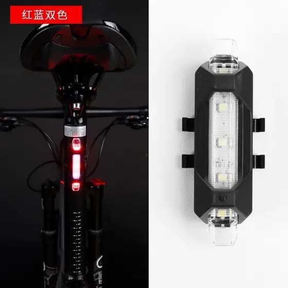 Meilong luz de bicicleta carregamento USB LED luz advertência noite equitação luz da bicicleta estrada luz da cauda Moun