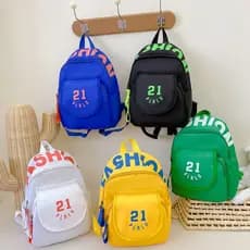 Versão coreana Mochilas infantis leves Mochilas infantis Mochilas infantis Bolsas infantis Impressão Digital 5 cores Moc