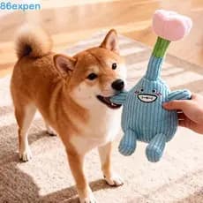 EXPEN1 Brinquedo Para Cachorro Estridente , De Mastigar De Pelúcia Animais De Estimação Com Design De Flores Antidesgast