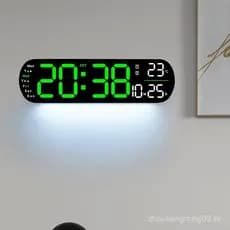 Relógio de parede criativo e inovador, relógio multifuncional para sala de estar, relógio digital LED com tela grande, a