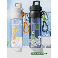 Copo de água de palha de verão masculino feminino estudante copo de plástico portátil de qualidade alimentar resistente