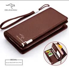 carteira masculina com ziper carteira masculina 2026 novo estilo carteira masculina longa negócios zíper carteira de gra