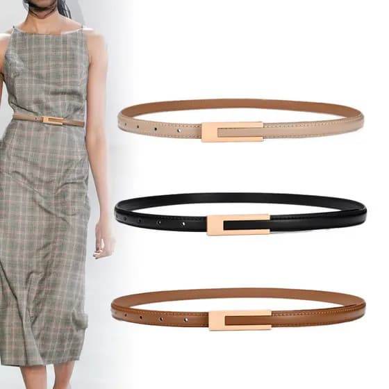 Pequeno pequeno cinto feminino preto simples All-Match calças cinto decoração combinando saia terno Jeans cinto estilo f