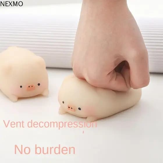 Brinquedo Sensorial De Apertar NEXMO , De Porco Elástico De Desenho Animado Portátil De Pitada TPR