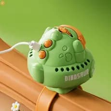 Ventilador Portátil Infantil Com Pulseira 360 ° Engraçado E Prático Design Giratório Adequado Para Estudo De Acampamento