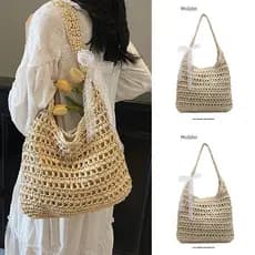 bolsa transversal feminino Bolsa Primavera verão beira-mar férias estilo tecido palha saco feminino 2026 novo estilo Hig