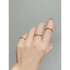 anel kit anel PDO abertura ouro minimalista luz francesa luxo chique nicho ins empilhado anel liso cauda anel conjunto