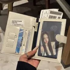 Porta-passaporte de couro de cera de óleo simples coreano porta-cartões multifuncional novo estilo leve luxo High-End se